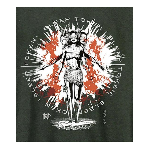 Amplified Unisex Vuxen Rain Sleep Token T-Shirt S Kolgrå Charcoal S