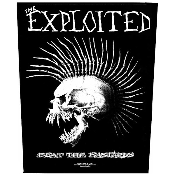 The Exploited Beat The Bastards Patch One Size Svart/Vit Black/White One Size