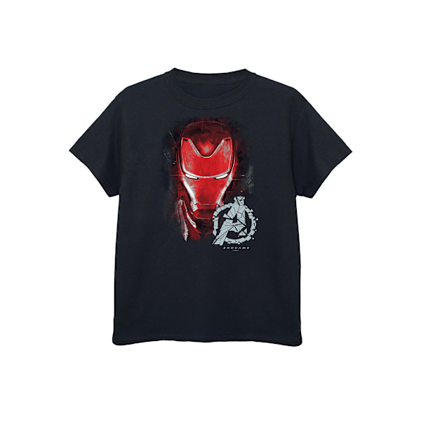 Avengers Endgame Pojkar Iron Man Borstad Bomulls T-shirt 9-11 År Black 9-11 Years