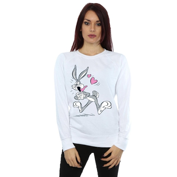 Looney Tunes Dam/Damer Bugs Bunny In Love Sweatshirt L Vit White L