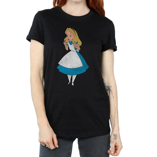 Alice i Underlandet Dam/Dam Classic Boyfriend Bomull T-shirt Black L