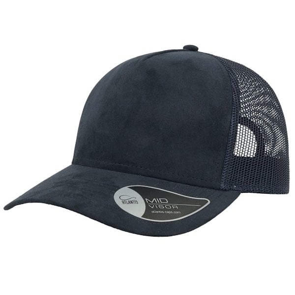 Atlantis Rapper Faux Suede 5 Panel Trucker Cap One Size Navy Navy One Size