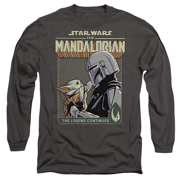Star Wars: The Mandalorian Unisex Vuxen Legend Continues Grogu Charcoal XL