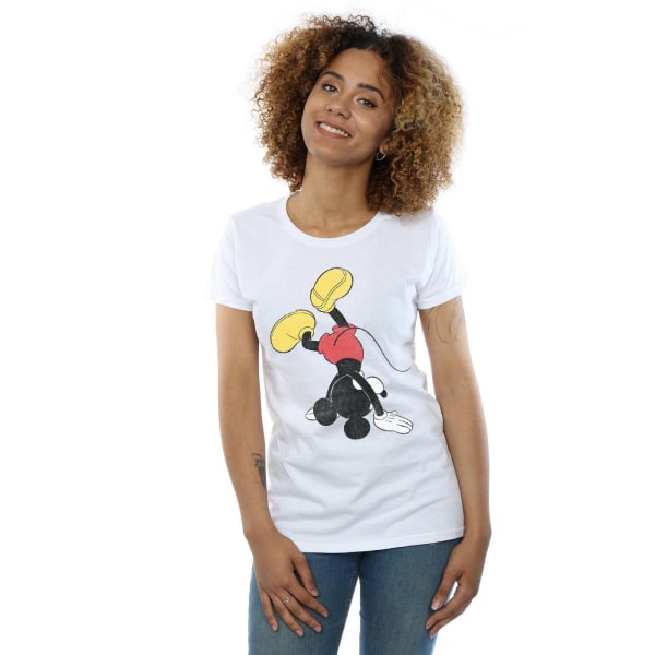 Disney Womens/Ladies Mickey Mouse Upside Down Bomull T-shirt L White L