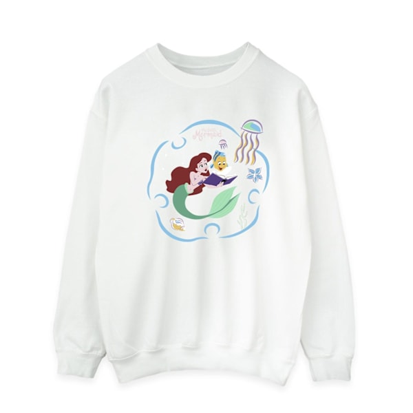 Disney Herr The Little Mermaid Läser En Bok Sweatshirt M Vit White M
