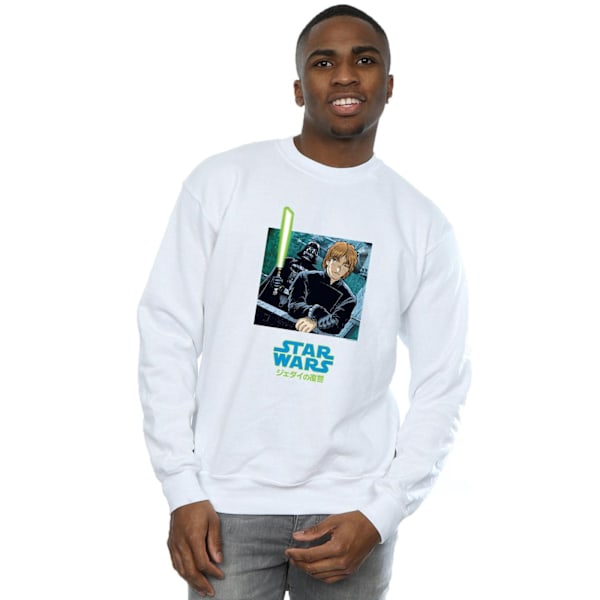 Star Wars Herr Vader Och Luke Anime Sweatshirt XL Vit White XL