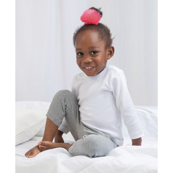 Babybugz Baby Girl Long Sleeve Tee / Baby And Toddlerwear 3-6 H Heather Grey Melange 3-6