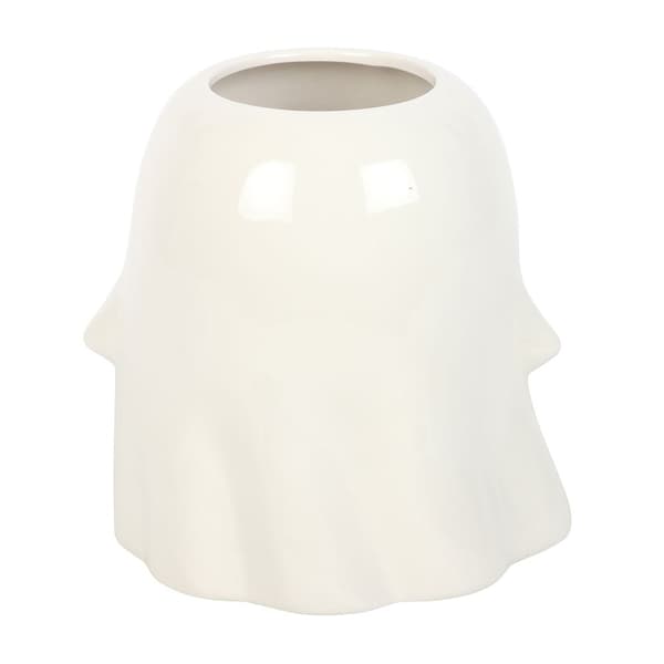 Something Different Groovy Ghost 1200ml Vas En Storlek Vit/Gul White/Yellow/Black One Size