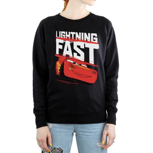 Disney Womens/Ladies Cars Lightning Fast Sweatshirt L Black Black L