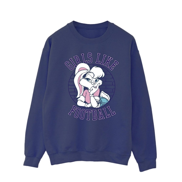 Looney Tunes Mens Lola Bunny Girls Like Football Sweatshirt XL Navy Blue XL