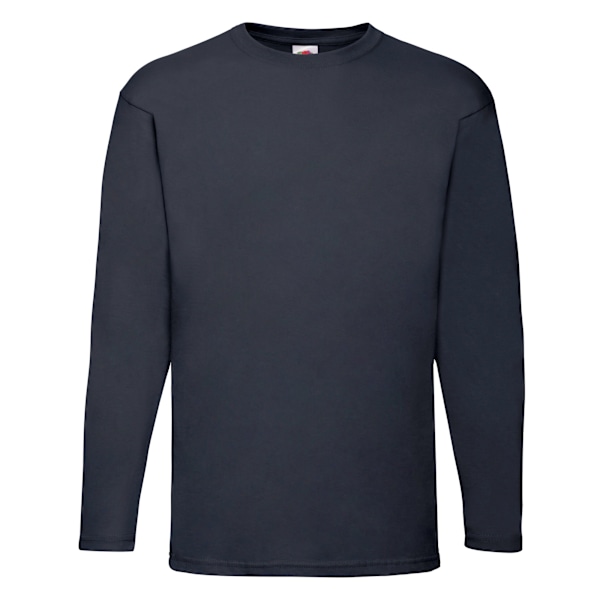 Fruit of the Loom Unisex Adult Valueweight Plain Long-Sleeved T Deep Navy M