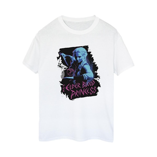 Netflix Dam/Damer The Witcher Ciri Blood Princess Bomull Boyfriend T-Shirt White M