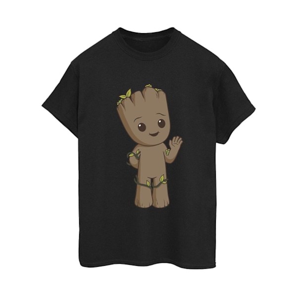 Marvel Dam/Damer Jag Är Groot Söta Groot Bomull Pojkvän T-S Black 3XL