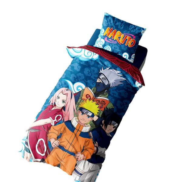 Naruto Virvlande Moln Vändbart Påslakanset Enkelt Flerfärgat Multicoloured Single