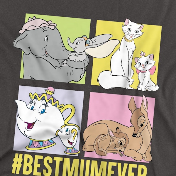 Aristocats Unisex Vuxen Bestmumever Dumbo & Bambi Mors Dag D Charcoal XXL