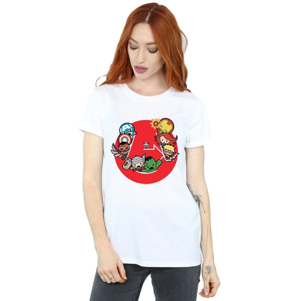Marvel Dam/Dam Kawaii Avengers Ready Steady War Bomull Bo White S