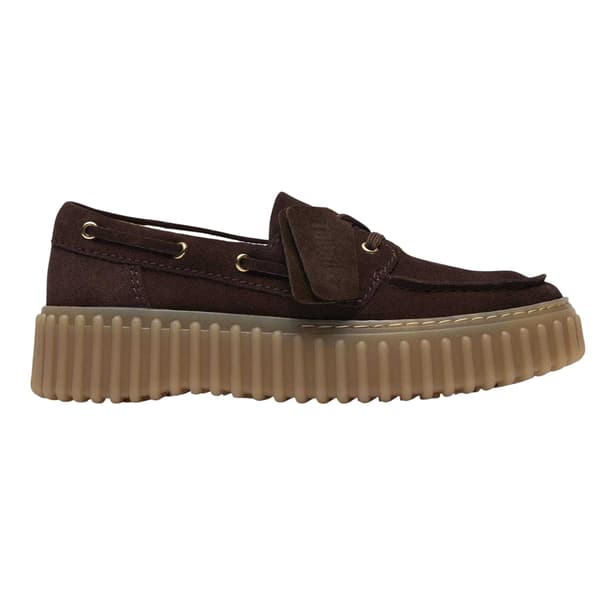 Clarks Dam/Dam Torhill Läder Moc Toe Platå Båtsko Dark Brown 4 UK