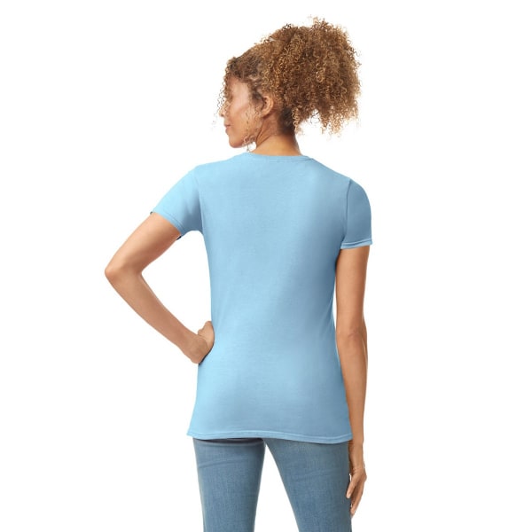 Gildan Dam/Damer Softstyle Enfärgad Ringspun Bomull Figursydd T-shirt Light Blue S