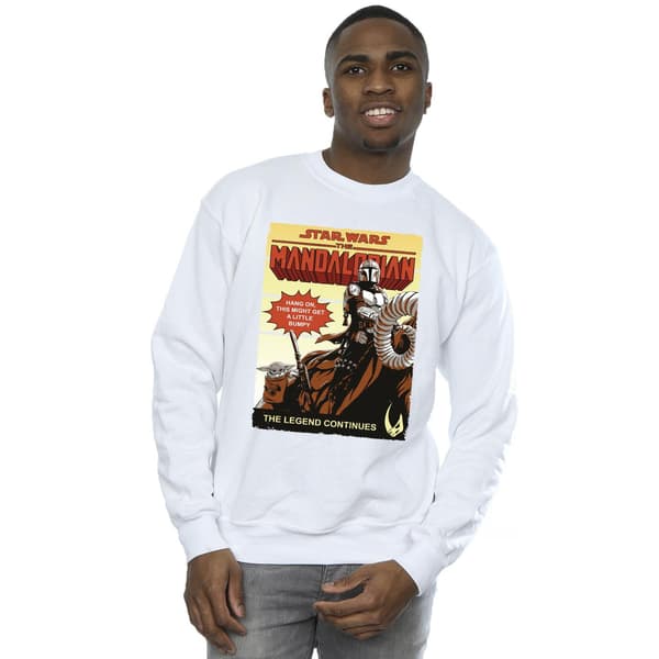 Star Wars The Mandalorian Herr Bumpy Ride Sweatshirt 4XL Vit White 4XL