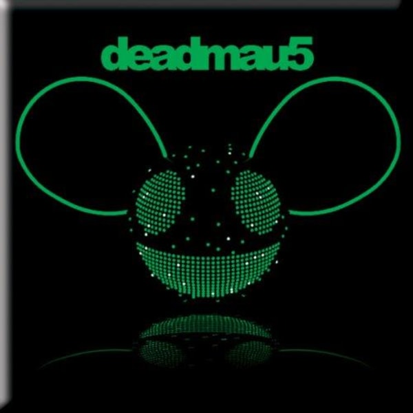 Deadmau5 huvud kylskåpsmagnet One Size Svart/Grön Black/Green One Size