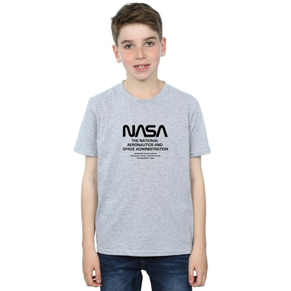 NASA Boys Worm Blurb T-Shirt 5-6 år Sports Grey Sports Grey 5-6 Years