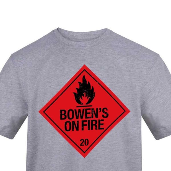 AWD Herr Bowen's On Fire T-shirt L Grå Grey L