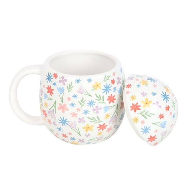 Something Different Någon Kanin Älskar Dig Äggformad med Blomstermönster White/Multicoloured One Size