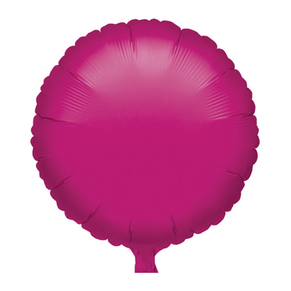 Amscan 18 tum enfärgad cirkulär folieballong En storlek Fuchsia Fuchsia One Size