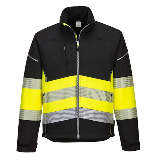 Portwest Herr PW3 Hi-Vis 3-lagers Klass 1 Softshelljacka XS B Black/Yellow XS