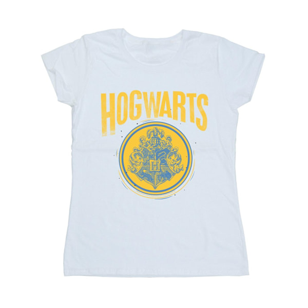 Harry Potter Dam/Kvinnor Hogwarts Cirkel Crest Bomull T-shirt White L