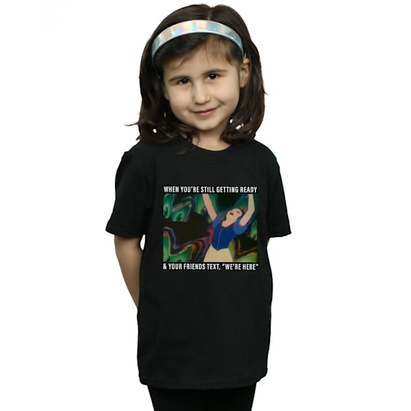 Disney Princess Girls Snövit Fortfarande Gör Sig Klar Bomull T-Shirt 12-13 År Svart Black 12-13 Years