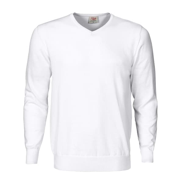 Printer Herr Forehand Stickad V-ringad Tröja 3XL Vit White 3XL