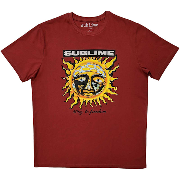 Sublime Unisex Adult Grn 40 Oz T-Shirt S Röd Red S