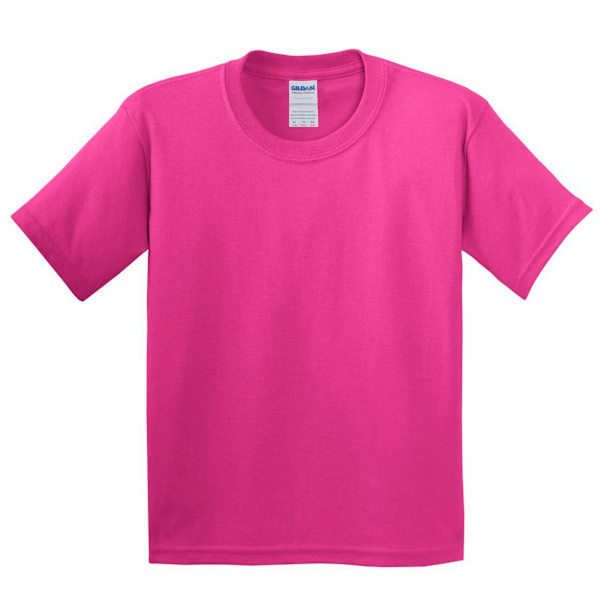 Gildan Youth Unisex Heavy Cotton T-Shirt M Heliconia Heliconia M
