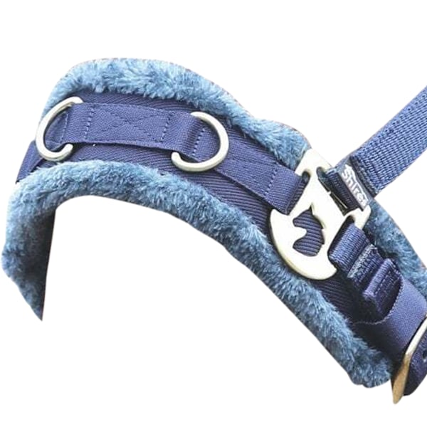 Shires Fleece Lined Plush Horse Lunge Cavesson Pony Navy Navy Pony