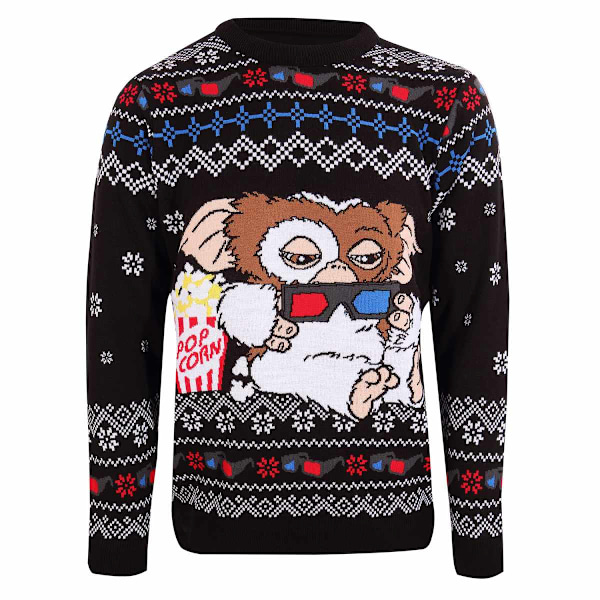 Gremlins Unisex Vuxen Gizmo Popcorn Stickad Sweatshirt XL Multi Multicoloured XL