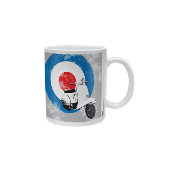 Mod Scooter Med Target Mugg En Storlek Vit/Blå/Röd White/Blue/Red One Size