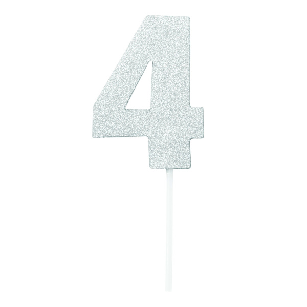 Bristol Novelty Diamond Number Cake Topper 2 Silver Silver 2