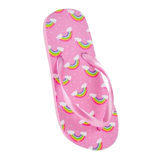 KS Brands Childrens Girls Rainbow Cloud Flip Flops 2/3 UK Pink Pink 2/3 UK