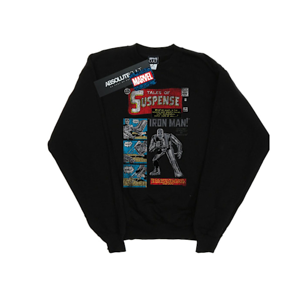 Marvel Boys Iron Man Distressed Tales Of Suspense Sweatshirt 9- Black 9-11 Years