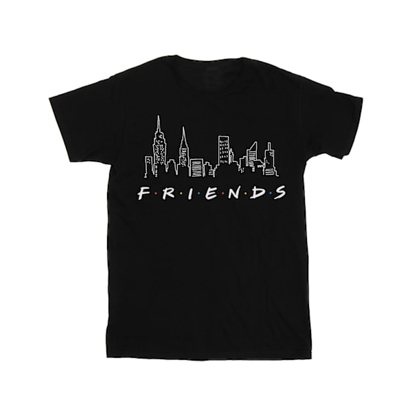 Friends Dam/Damer Skyline Logo Bomull Boyfriend T-Shirt L B Black L