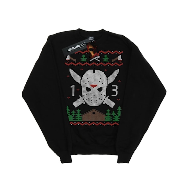 Fredag den 13:e Herr Jul Fair Isle Sweatshirt M Svart Black M