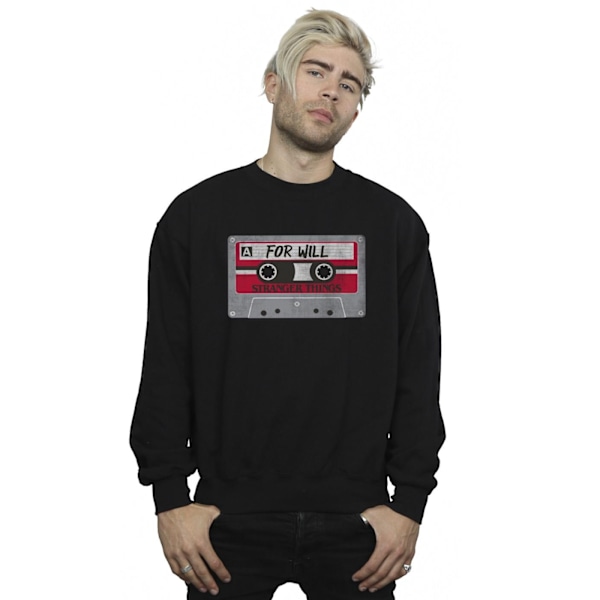 Netflix Mens Stranger Things Kassett För Will Sweatshirt XXL B Black XXL