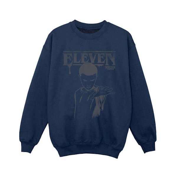 Netflix Boys Stranger Things Dark Eleven Sweatshirt 12-13 år Navy Blue 12-13 Years