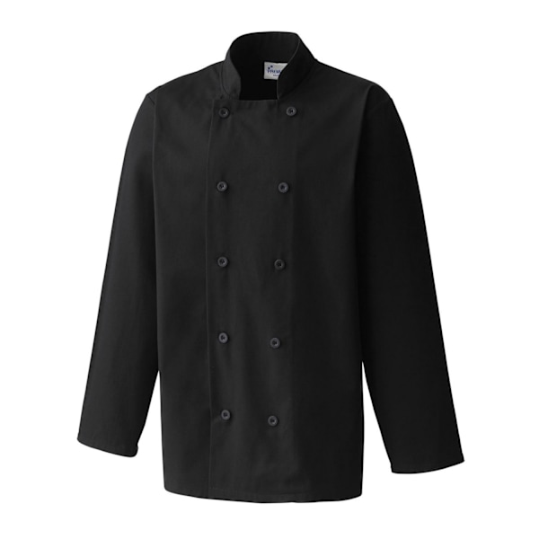 Premier Herrarnas Långärmad Kockjacka 4XL Svart Black 4XL