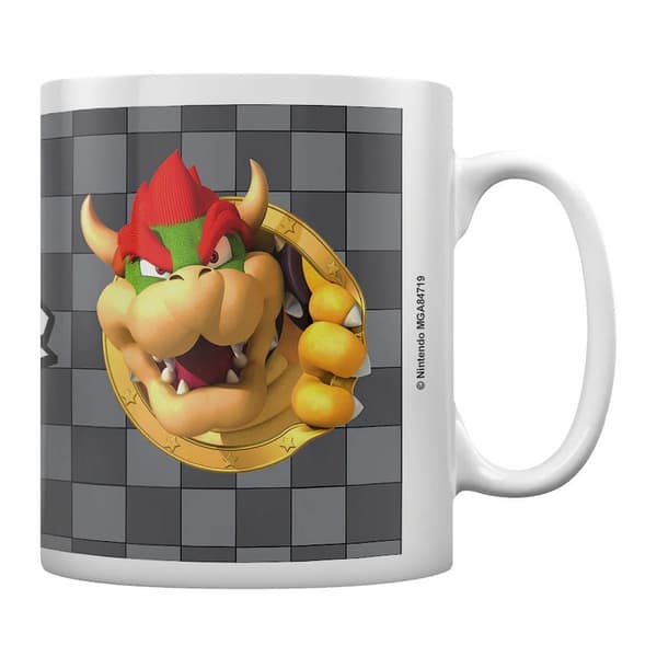 Super Mario Porträtt Bowser Mugg One Size Grå Grey One Size