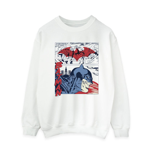 DC Comics Dam/Kvinnor Batman Serietidning Sweatshirt S Vit White S