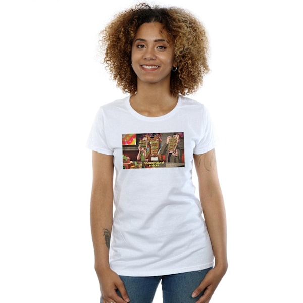 Scoobynatural Dam/Kvinnor Övernaturliga Snacks Bomull T-shirt White XXL