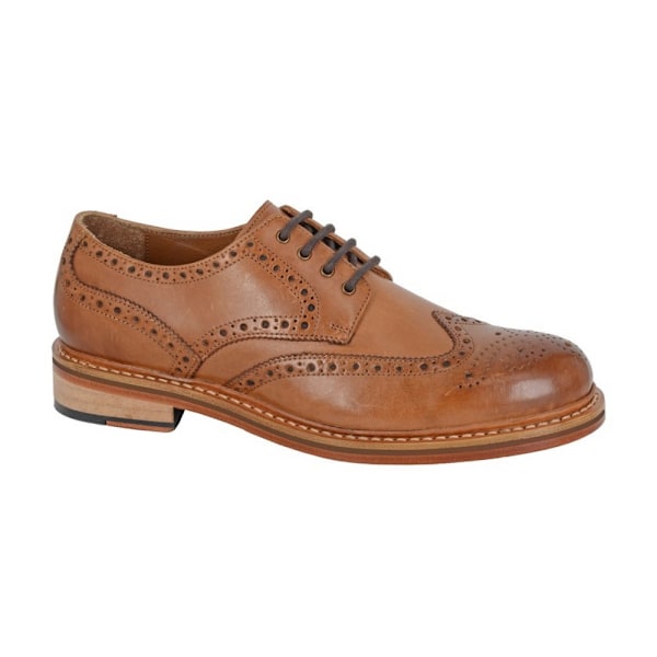 Woodland Herr Läder Brogues 12 UK Tan Tan 12 UK
