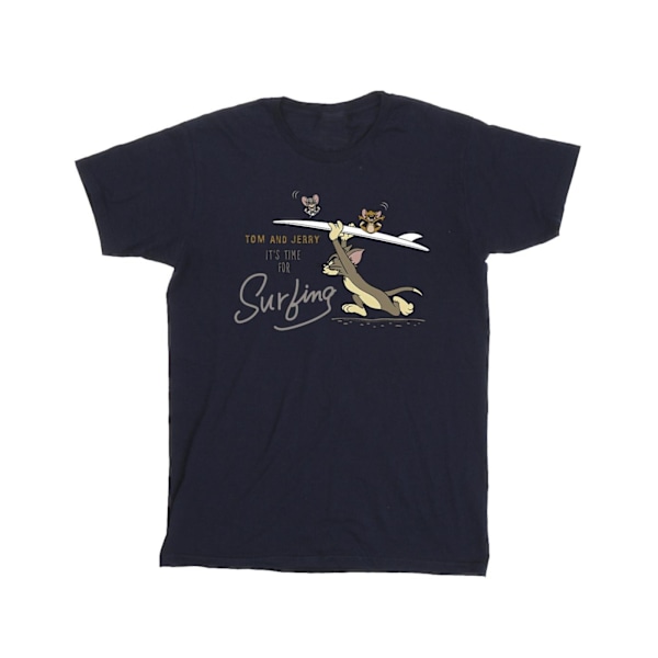 Tom And Jerry Boys It´s Time For Surfing T-Shirt 12-13 År Marinblå Navy Blue 12-13 Years